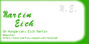 martin eich business card